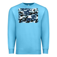 Ocean Blue blue camouflage background Premium Sweatshirt - BarkalooDesign