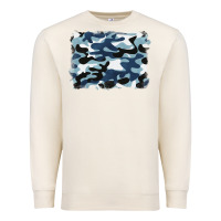 Sandshell blue camouflage background Premium Sweatshirt - BarkalooDesign
