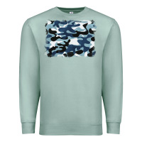 Seafoam blue camouflage background Premium Sweatshirt - BarkalooDesign