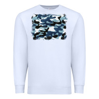 White blue camouflage background Premium Sweatshirt - BarkalooDesign