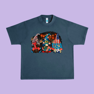 I Love Usa Gnomes 4th Of July Urban Heavy Tee Designed By Cowgirlartshop