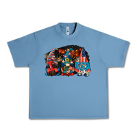 Pebble Blue i love usa gnomes 4th of july Urban Heavy Tee - CowGirlArtShop