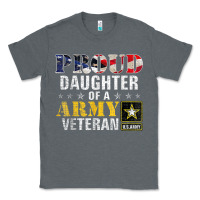 Charcoal Heather proud daughter of a army veteran american flag military gift Classic Tee - longCreatives