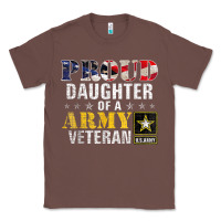 Chestnut proud daughter of a army veteran american flag military gift Classic Tee - longCreatives