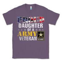 Lavender proud daughter of a army veteran american flag military gift Classic Tee - longCreatives