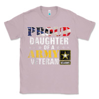 Lilac proud daughter of a army veteran american flag military gift Classic Tee - longCreatives