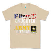 Mushroom proud daughter of a army veteran american flag military gift Classic Tee - longCreatives