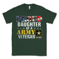 Sports Green proud daughter of a army veteran american flag military gift Classic Tee - longCreatives