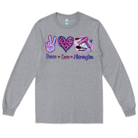 Heather Grey Peace Love Hairstylist Long Sleeve Tee - Jasminsmagicworld