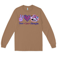 Toasted Coconut Peace Love Hairstylist Long Sleeve Tee - Jasminsmagicworld