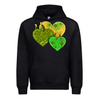Black st patricks day hearts Urban Hoodie - AdoDesignShop