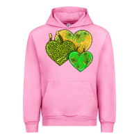 Fuchsia Pink st patricks day hearts Urban Hoodie - AdoDesignShop