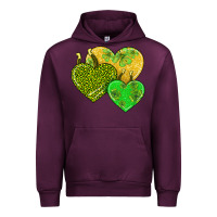 Mauve Wine st patricks day hearts Urban Hoodie - AdoDesignShop