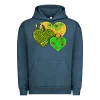 Pigment Midnight Navy st patricks day hearts Urban Hoodie - AdoDesignShop