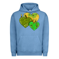 Pigment Pebble Blue st patricks day hearts Urban Hoodie - AdoDesignShop