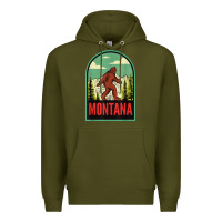 Army Green montana vintage bigfoot travel Premium Hoodie - longCreatives