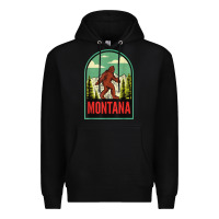 Black montana vintage bigfoot travel Premium Hoodie - longCreatives
