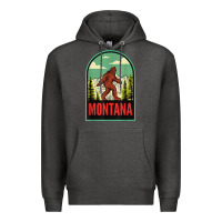Charcoal Heather montana vintage bigfoot travel Premium Hoodie - longCreatives