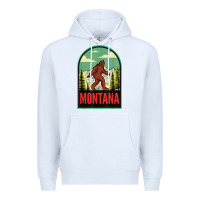 White montana vintage bigfoot travel Premium Hoodie - longCreatives