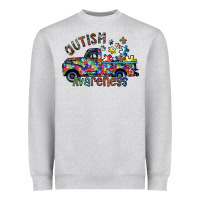 Heather Grey autism avareness Heavyweight Sweatshirt - SublimationCraftShop