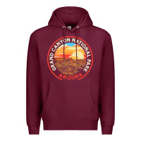 Burgundy Vintage Grand Canyon National Park Retro 80s Graphic Premium Hoodie - longCreatives