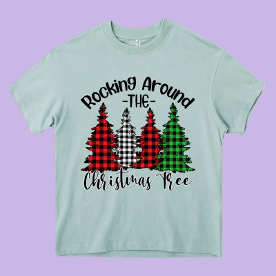 Rocking Around The Christmas Tree Heavy Core Tee Designed By Bettercallsaul