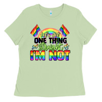 Let's Get One Thing Straight I'm Not Pride Lgbtq+ Ladies Tee | Teevron