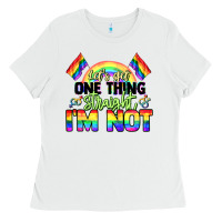 White Let's get one thing straight i'm not Pride LGBTQ+ Ladies Tee - NancyCooperArtShop