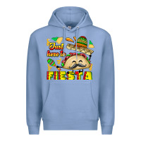 Colony Blue Just Here To Fiesta Premium Hoodie - CowhideDigitalArt