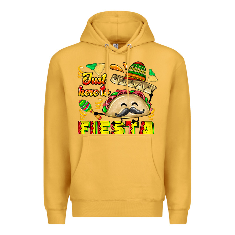 Just Here To Fiesta Premium Hoodie by CowhideDigitalArt | Teevron