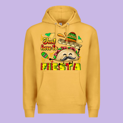 Just Here To Fiesta Premium Hoodie Designed By Cowhidedigitalart