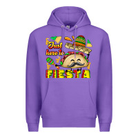 Purple Just Here To Fiesta Premium Hoodie - CowhideDigitalArt