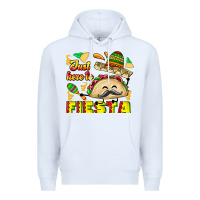White Just Here To Fiesta Premium Hoodie - CowhideDigitalArt