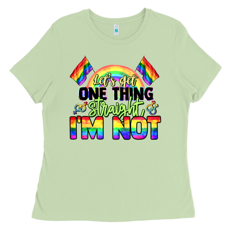 Let's Get One Thing Straight I'm Not Pride Lgbtq+ Ladies Tee by NancyCooperArtShop | Teevron
