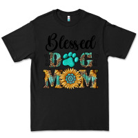 Black Blessed dog mom Premium Tee - RanaPortraitStore