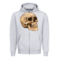 Heather Grey skull Zipper Hoodie - Artiststas