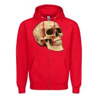Red skull Zipper Hoodie - Artiststas