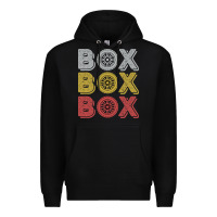 Black Vintage Retro Box Box Box Formula Racing Premium Hoodie - longCreatives