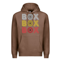 Chestnut Vintage Retro Box Box Box Formula Racing Premium Hoodie - longCreatives