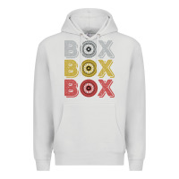 Dove Grey Vintage Retro Box Box Box Formula Racing Premium Hoodie - longCreatives