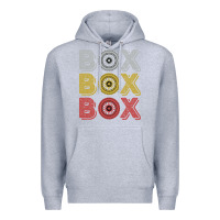 Heather Grey Vintage Retro Box Box Box Formula Racing Premium Hoodie - longCreatives