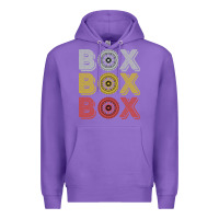 Purple Vintage Retro Box Box Box Formula Racing Premium Hoodie - longCreatives