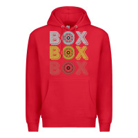 Red Vintage Retro Box Box Box Formula Racing Premium Hoodie - longCreatives