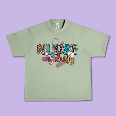 Nurse On Duty Urban Heavy Tee Designed By Cowgirlartshop
