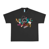 Pigment Black nurse on duty Urban Heavy Tee - CowGirlArtShop