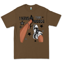Cacao I Have Two Moods Black Sneakers Afro Girl Premium Tee - texasbilliewilder