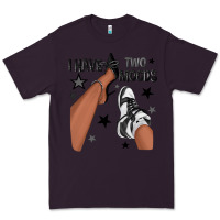 Plum I Have Two Moods Black Sneakers Afro Girl Premium Tee - texasbilliewilder