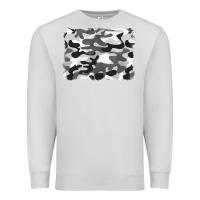 Dove Grey black and white camouflage Premium Sweatshirt - BarkalooDesign