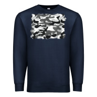 Navy black and white camouflage Premium Sweatshirt - BarkalooDesign