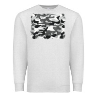 Oatmeal Heather black and white camouflage Premium Sweatshirt - BarkalooDesign